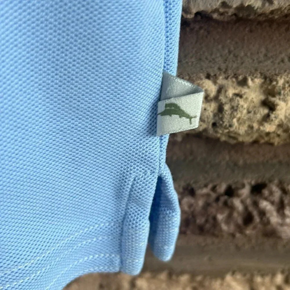 Tommy Bahama Island Zone Light Blue Marlin Logo Polo Shirt Size Large - Picture 5 of 6